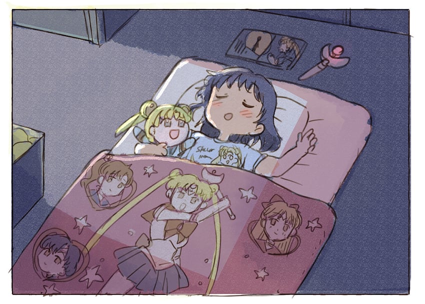 tsukino usagi, sailor moon, mizuno ami, aino minako, hino rei, and 5 more (bishoujo senshi sailor moon) drawn by tsubobot