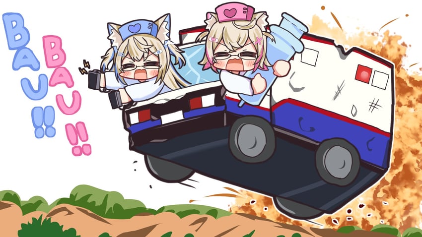fuwawa abyssgard and mococo abyssgard (hololive and 4 more) drawn by sabamiso_(tomomon021831)