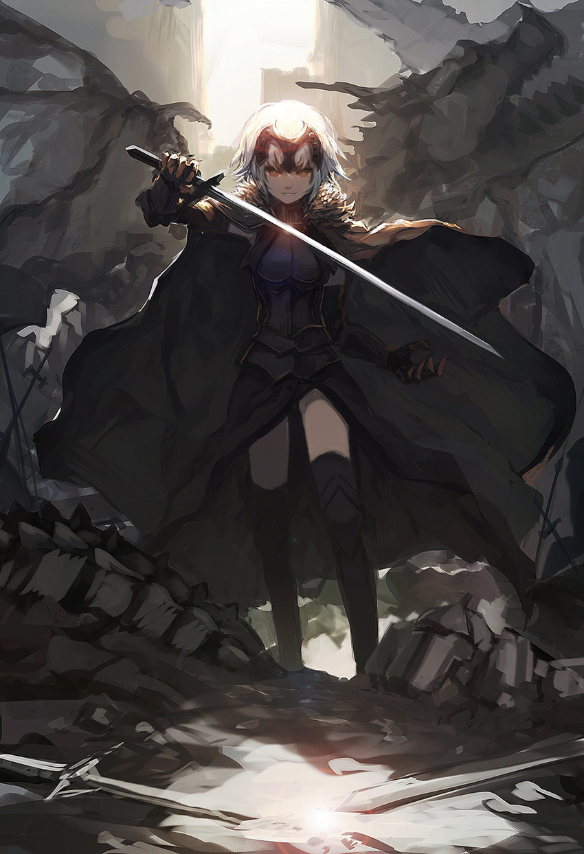 jeanne d'arc alter (fate and 1 more) drawn by zen33n