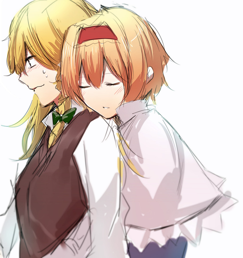 kirisame marisa and alice margatroid (touhou) drawn by ashiwara_yuu