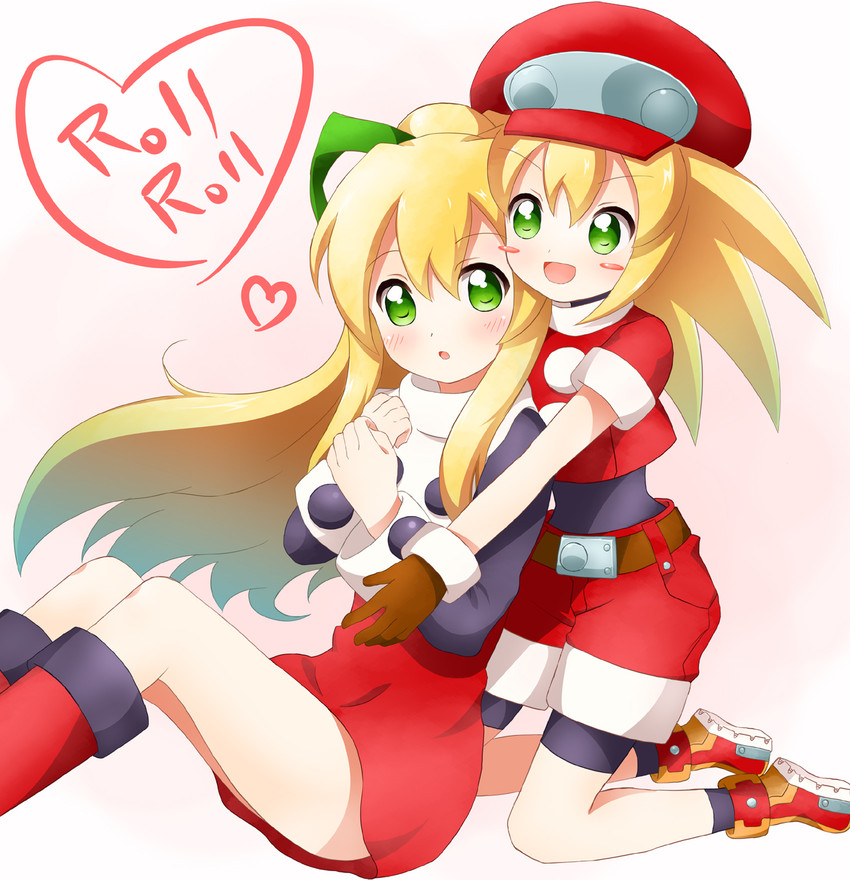 roll and roll caskett (mega man and 1 more) drawn by mushuu