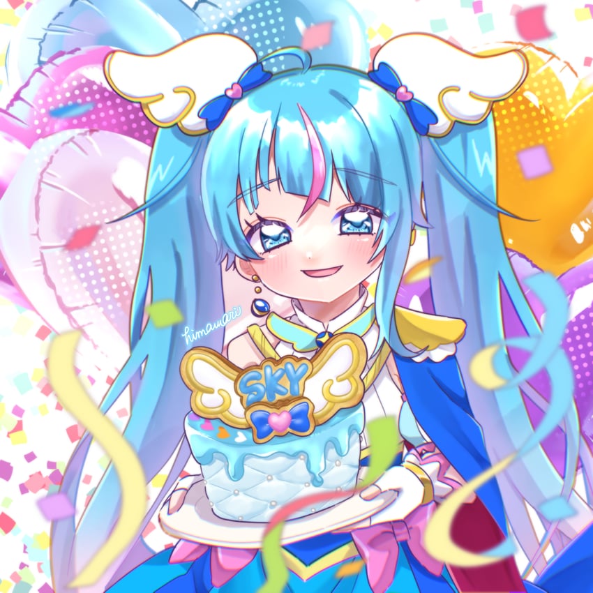 sora harewataru and cure sky (precure and 1 more) drawn by himawarin5ame0