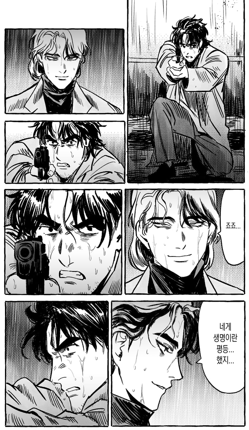 dio brando, jonathan joestar, johan liebert, and tenma kenzou (jojo no kimyou na bouken and 1 more) drawn by gooodnongmal