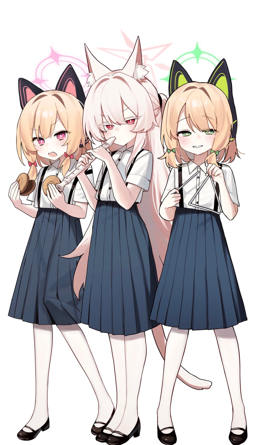 momoi, midori, and akira (blue archive) drawn by danbal