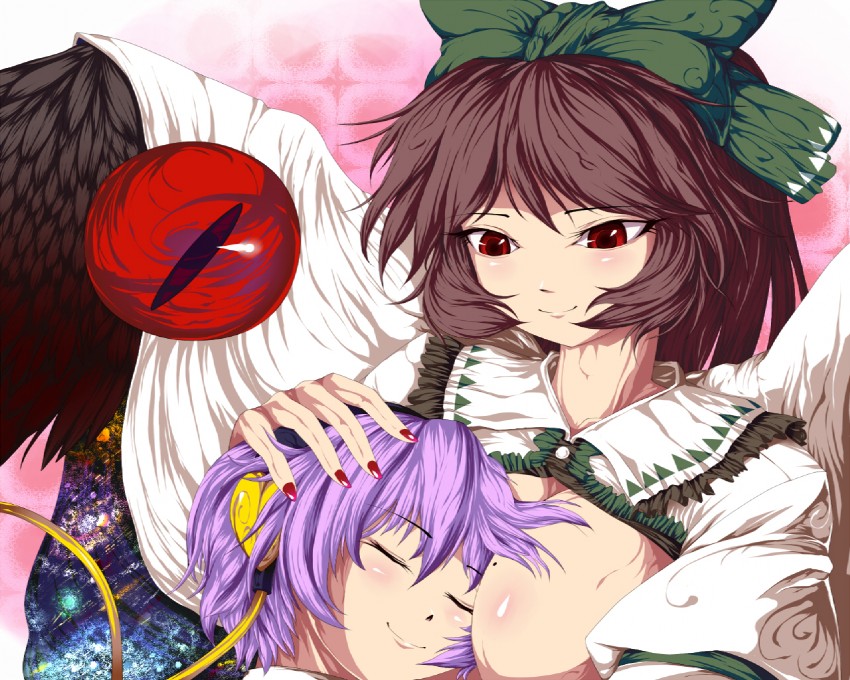 komeiji satori and reiuji utsuho (touhou) drawn by sakimori_dan