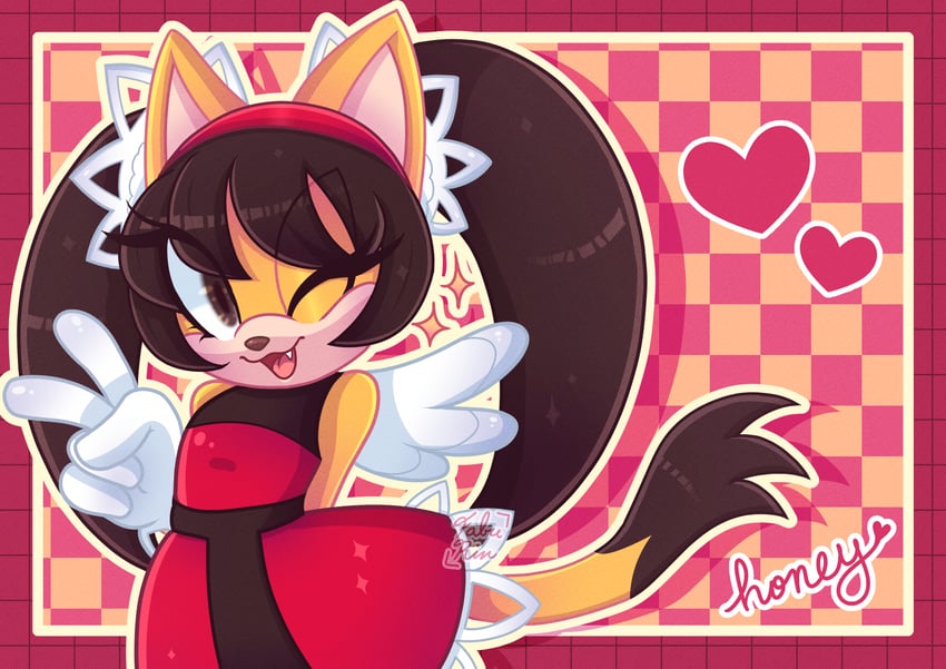 honey the cat (sonic and 2 more) drawn by faburin