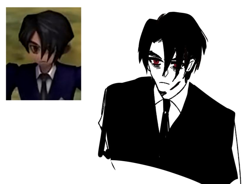 vincent valentine (final fantasy and 1 more) drawn by batphone1939