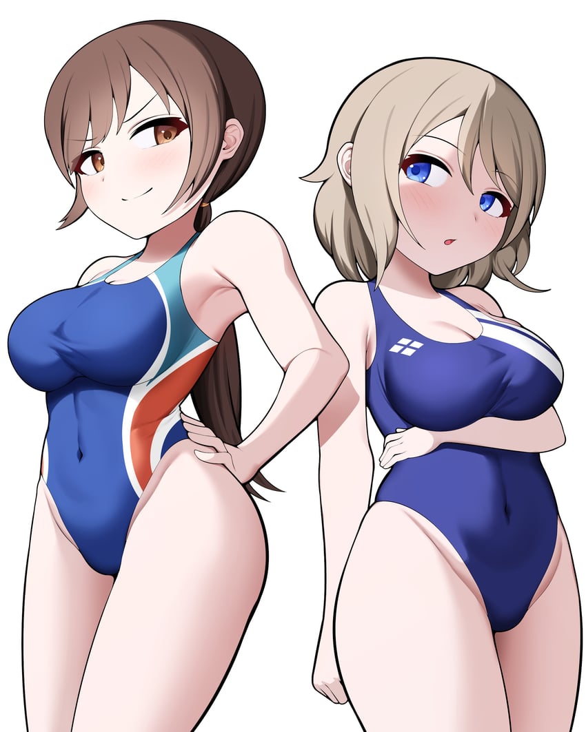 watanabe you and nitta minami (idolmaster and 3 more) drawn by bluerabbit_gap