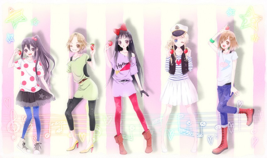 akiyama mio, nakano azusa, hirasawa yui, tainaka ritsu, and kotobuki tsumugi (k-on!) drawn by kochakko