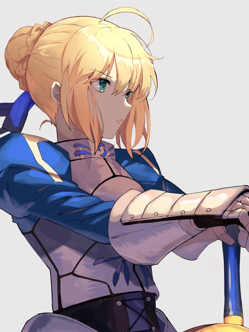 artoria pendragon and saber (fate and 1 more) drawn by kamigokuin