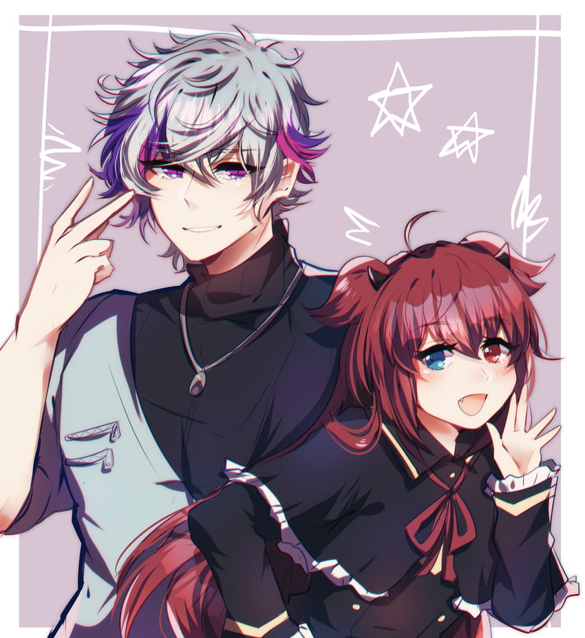 fuwa minato and yuzuki roa (nijisanji) drawn by x0vertime