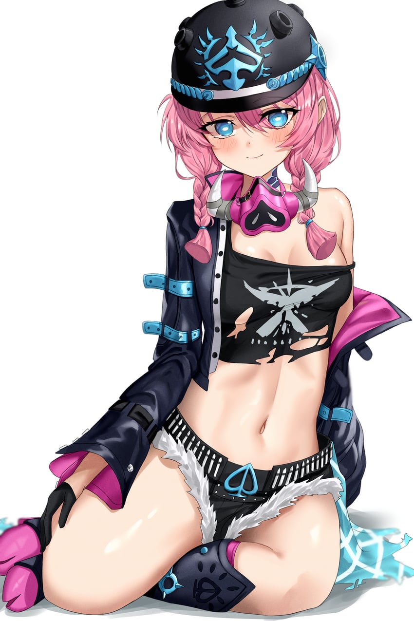 blue poison and luciana de montefio (arknights and 1 more) drawn by putcho