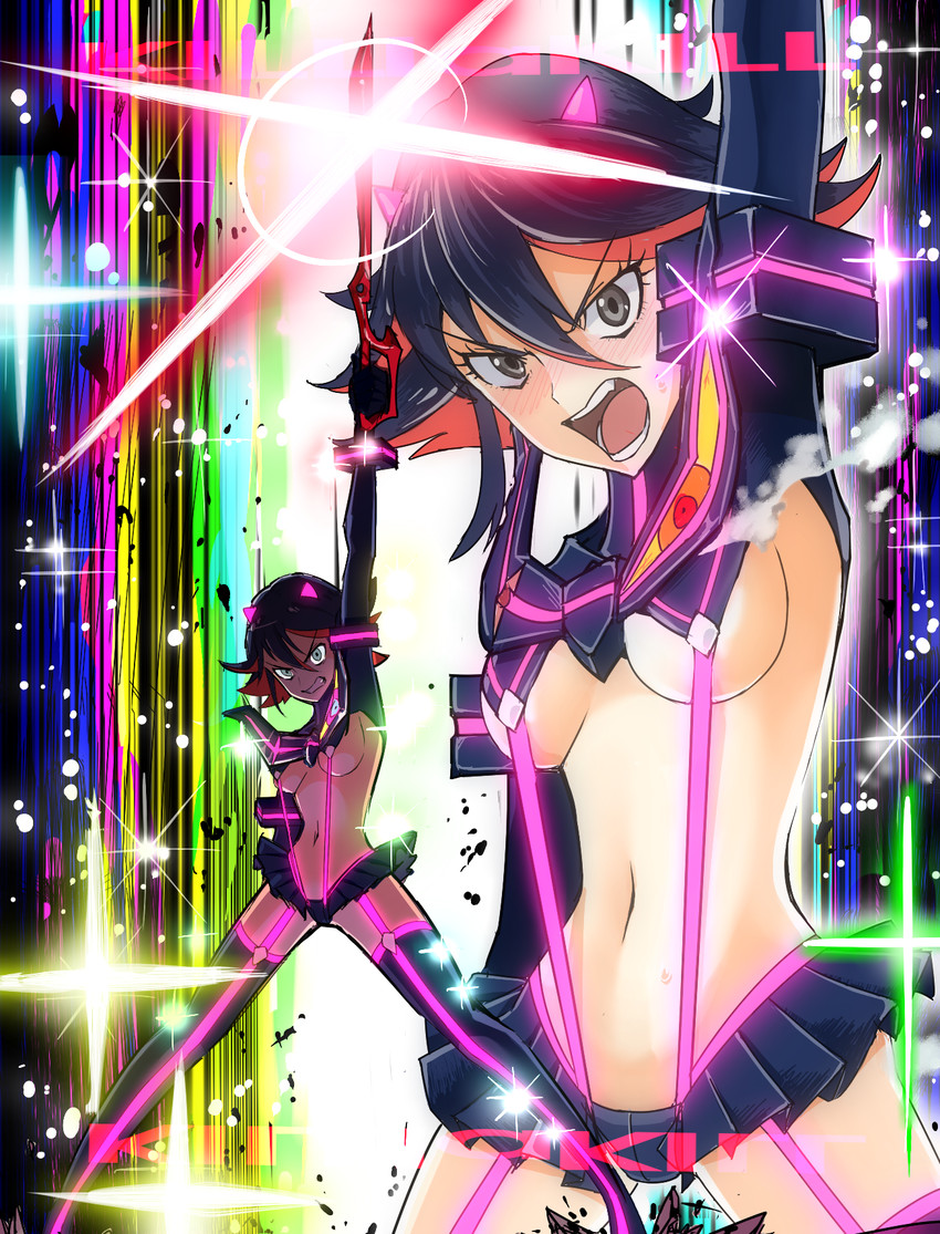 matoi ryuuko and senketsu (kill la kill and 1 more) drawn by naokado