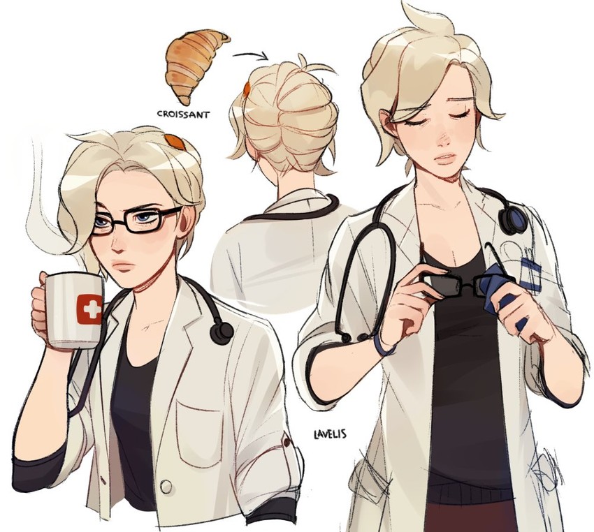 mercy and dr. ziegler (overwatch and 1 more) drawn by lavelis