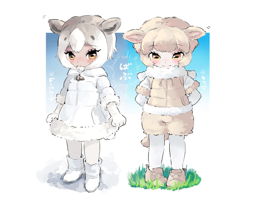 sheep and dall sheep (kemono friends) drawn by inu_(user_arjr4358)