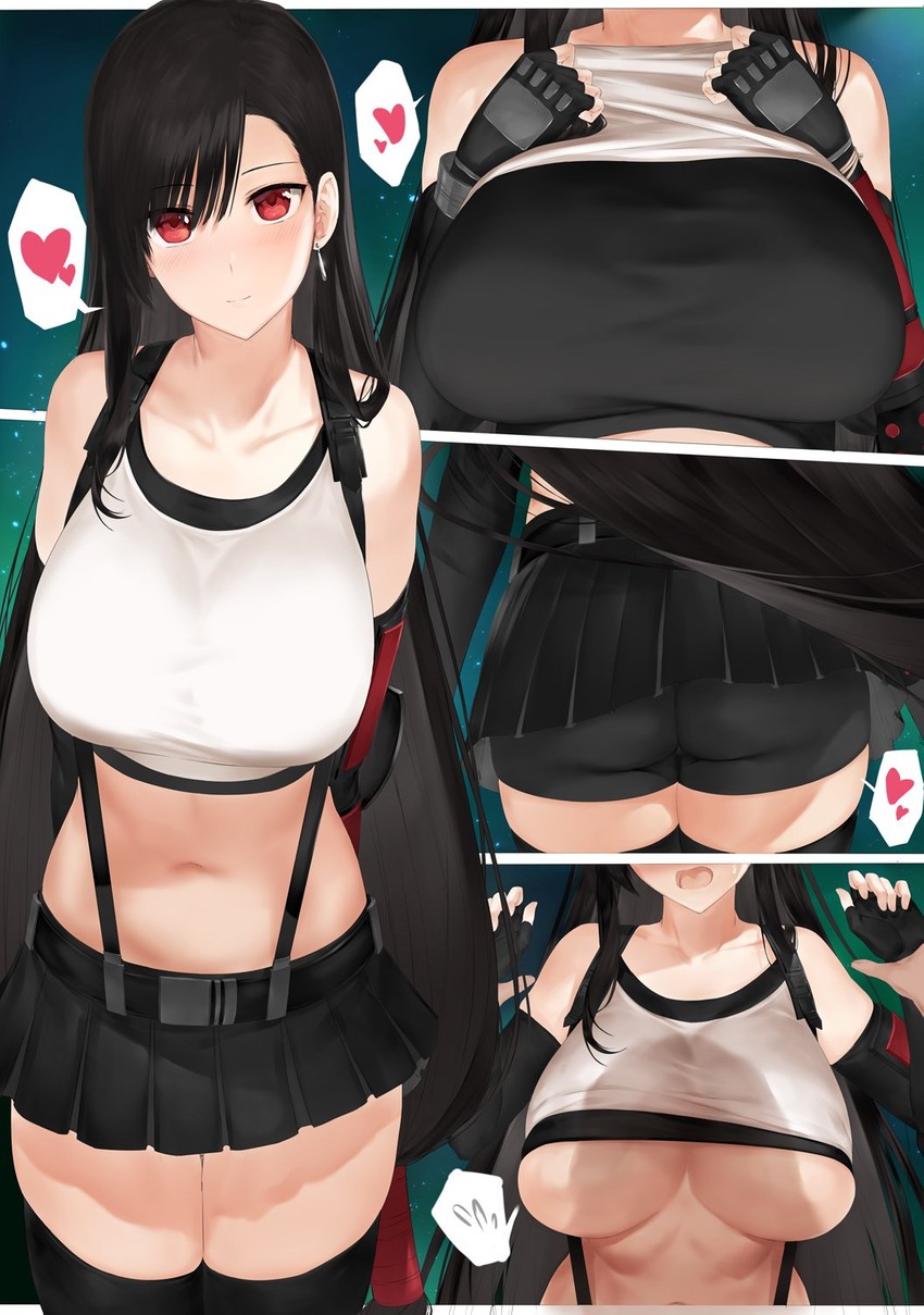tifa lockhart (final fantasy and 2 more) drawn by akitaka_akita