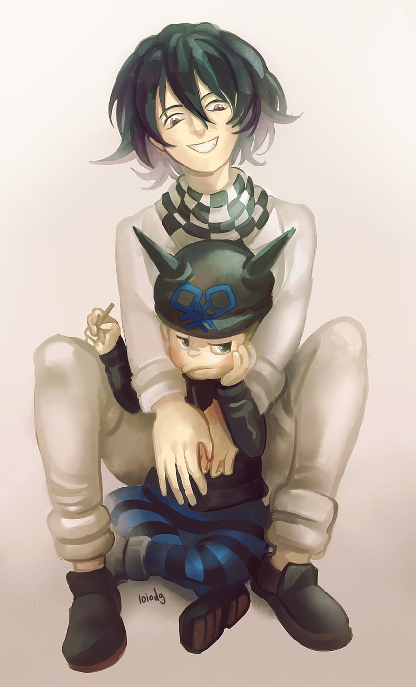 oma kokichi and hoshi ryoma (danganronpa and 1 more) drawn by loiodg