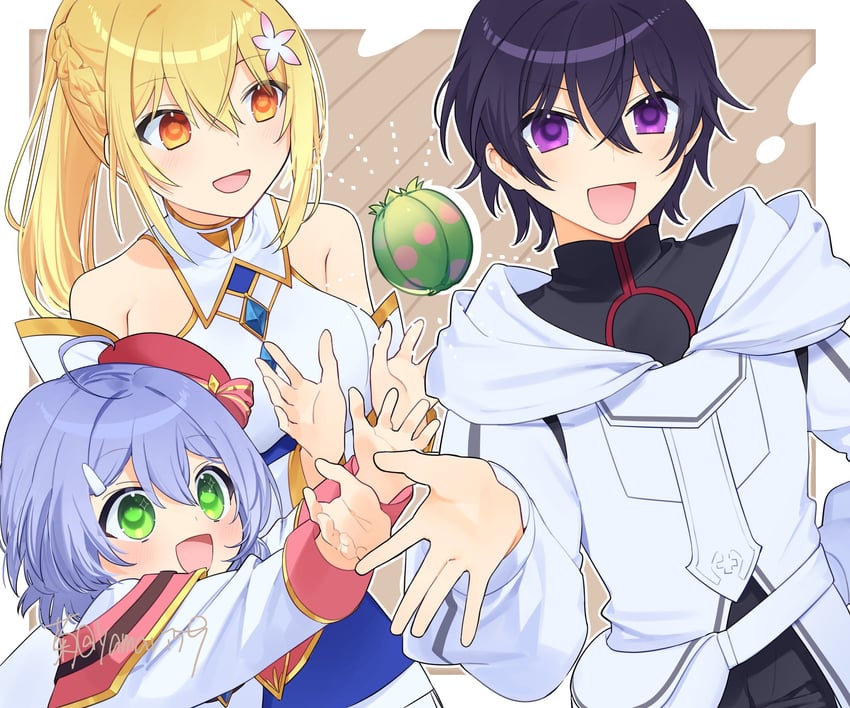 ayla lawrence, lena floria, and light underwood (hazure skill "kinomi master": skill no mi (tabetara shinu) wo mugen ni taberareru you ni natta ken ni tsuite) drawn by mari_(rodoney-kiara)