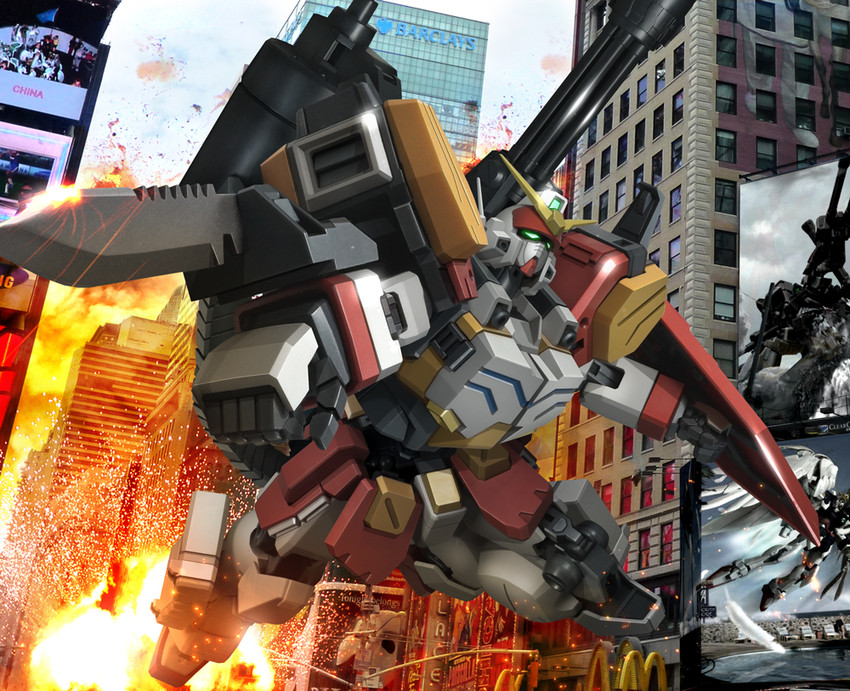 wing gundam zero custom, gundam heavyarms, and serpent (gundam and 2 more) drawn by hiropon_(tasogare_no_puu)