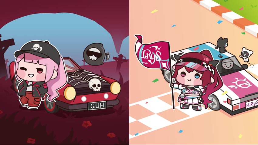 mori calliope, irys, death-sensei, bloom, gloom, and 1 more (hololive and 1 more) drawn by lienliensn