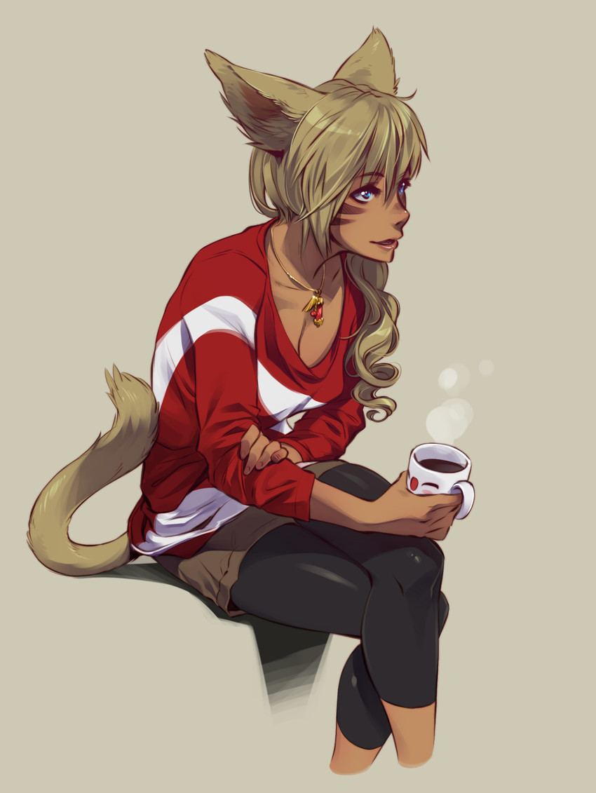 warrior of light and moogle (original and 2 more) drawn by feguimel