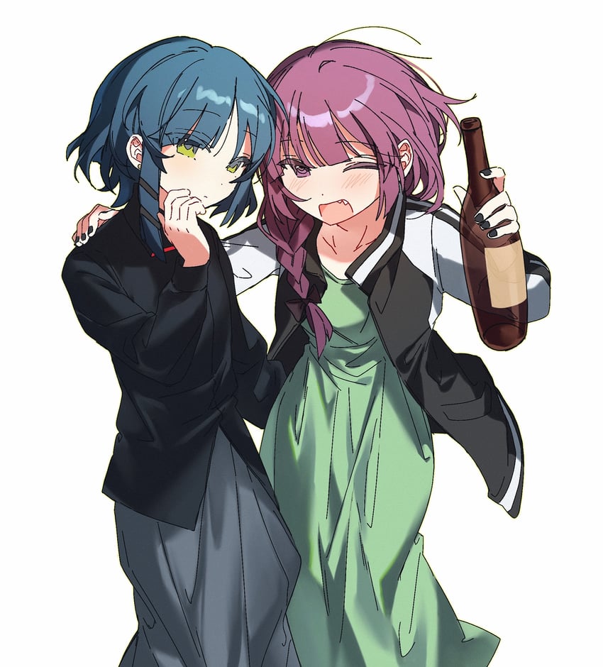 yamada ryo and hiroi kikuri (bocchi the rock!) drawn by liyu215722