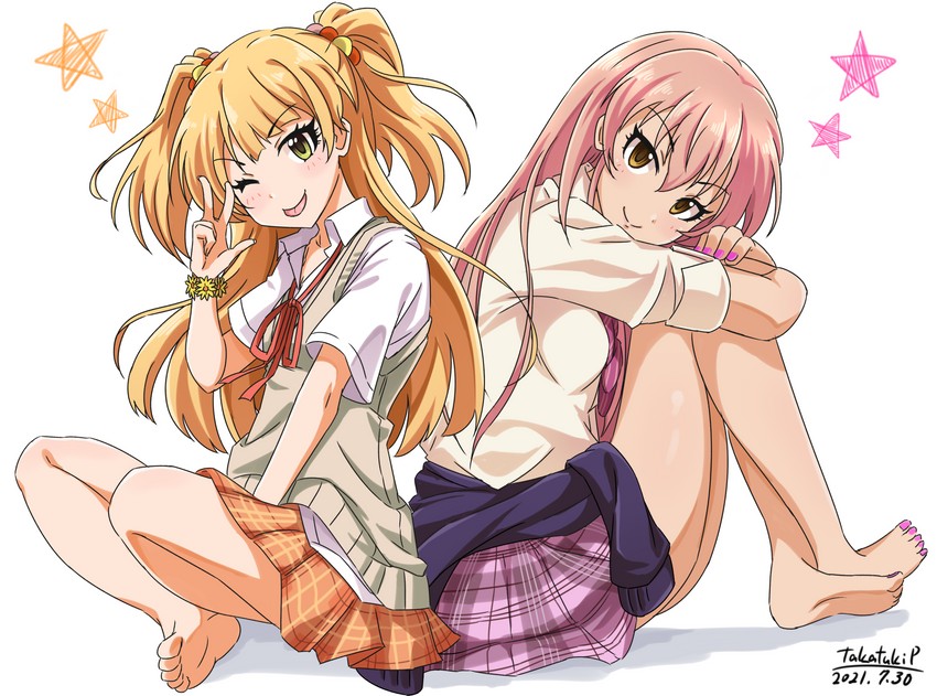 jougasaki mika and jougasaki rika (idolmaster and 1 more) drawn by takatsuki_p