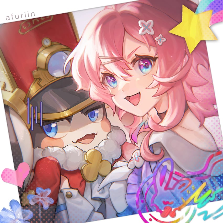 march 7th and pom-pom (honkai and 1 more) drawn by afuriin