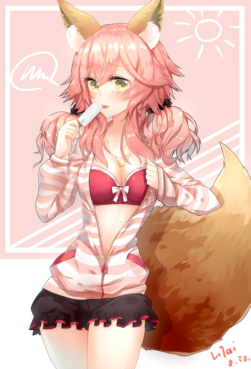 tamamo and tamamo no mae (fate and 3 more) drawn by ltai