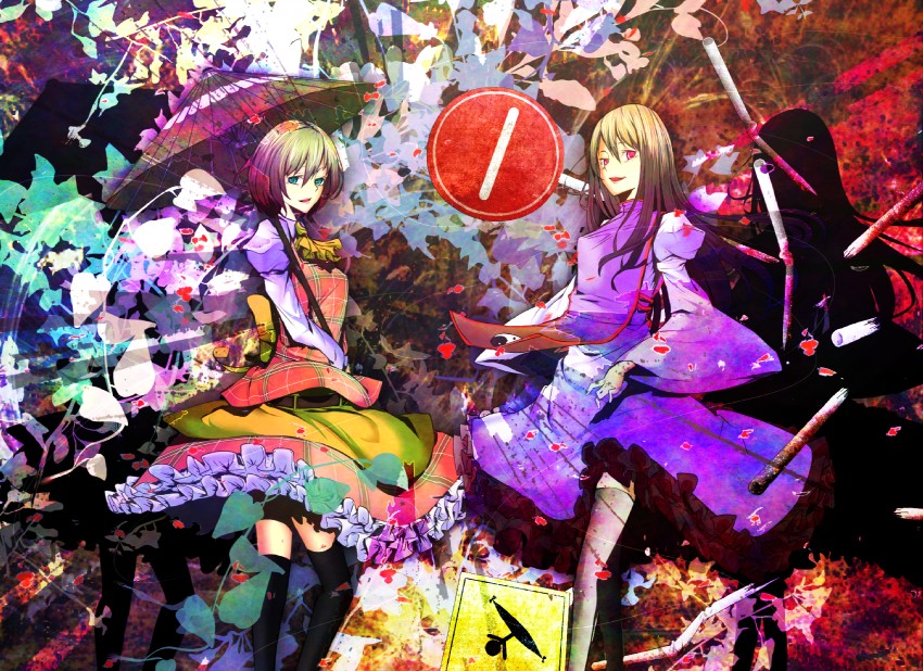 yakumo yukari and kazami yuuka (touhou) drawn by shinoi and so-on