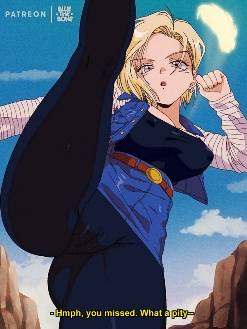 android 18 (dragon ball and 1 more) drawn by bluethebone