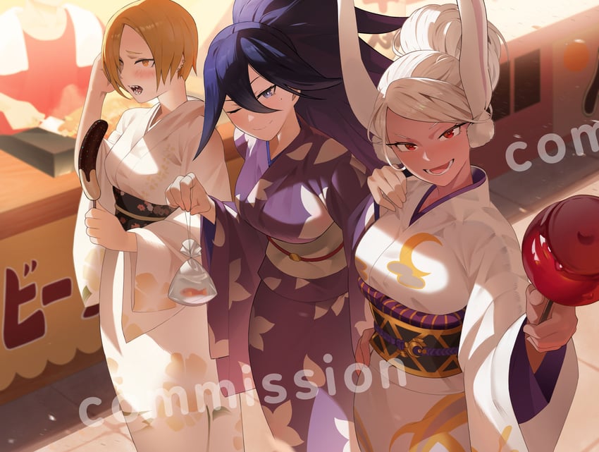 mirko, midnight, and ryuukyuu (boku no hero academia) drawn by kopam
