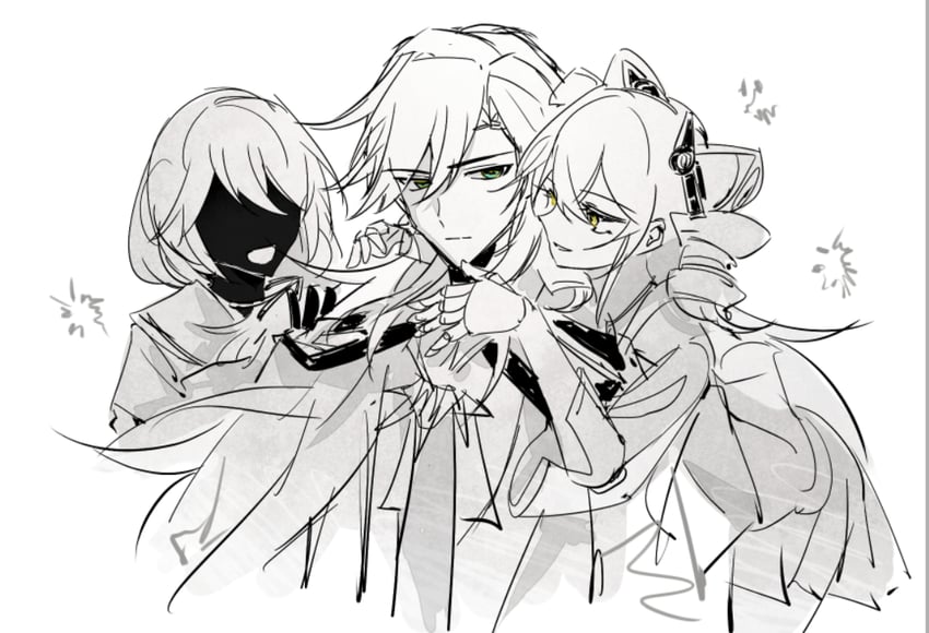 prometheus and void archives (honkai and 1 more) drawn by qieazhibingjiling