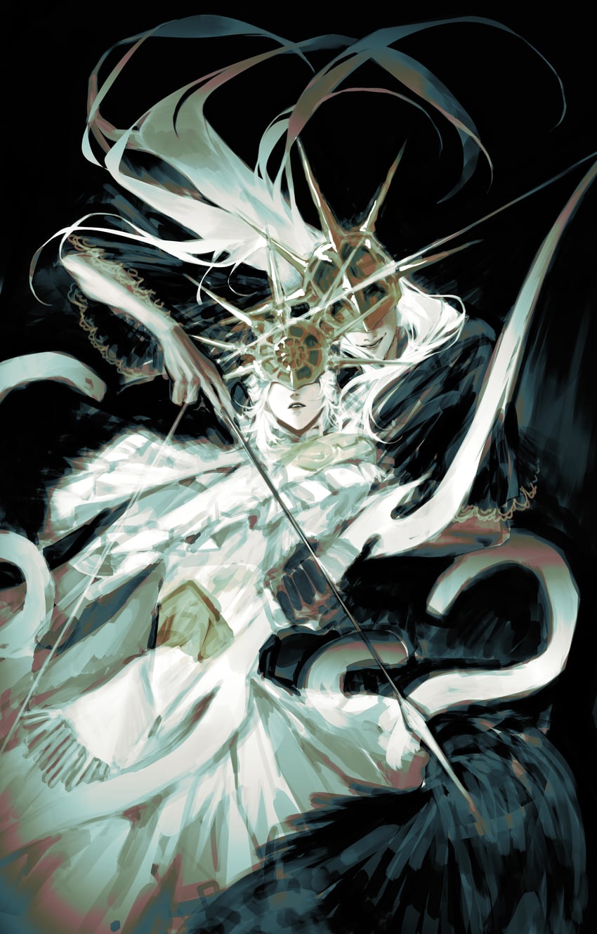 dark sun gwyndolin and aldrich devourer of gods (dark souls and 1 more)