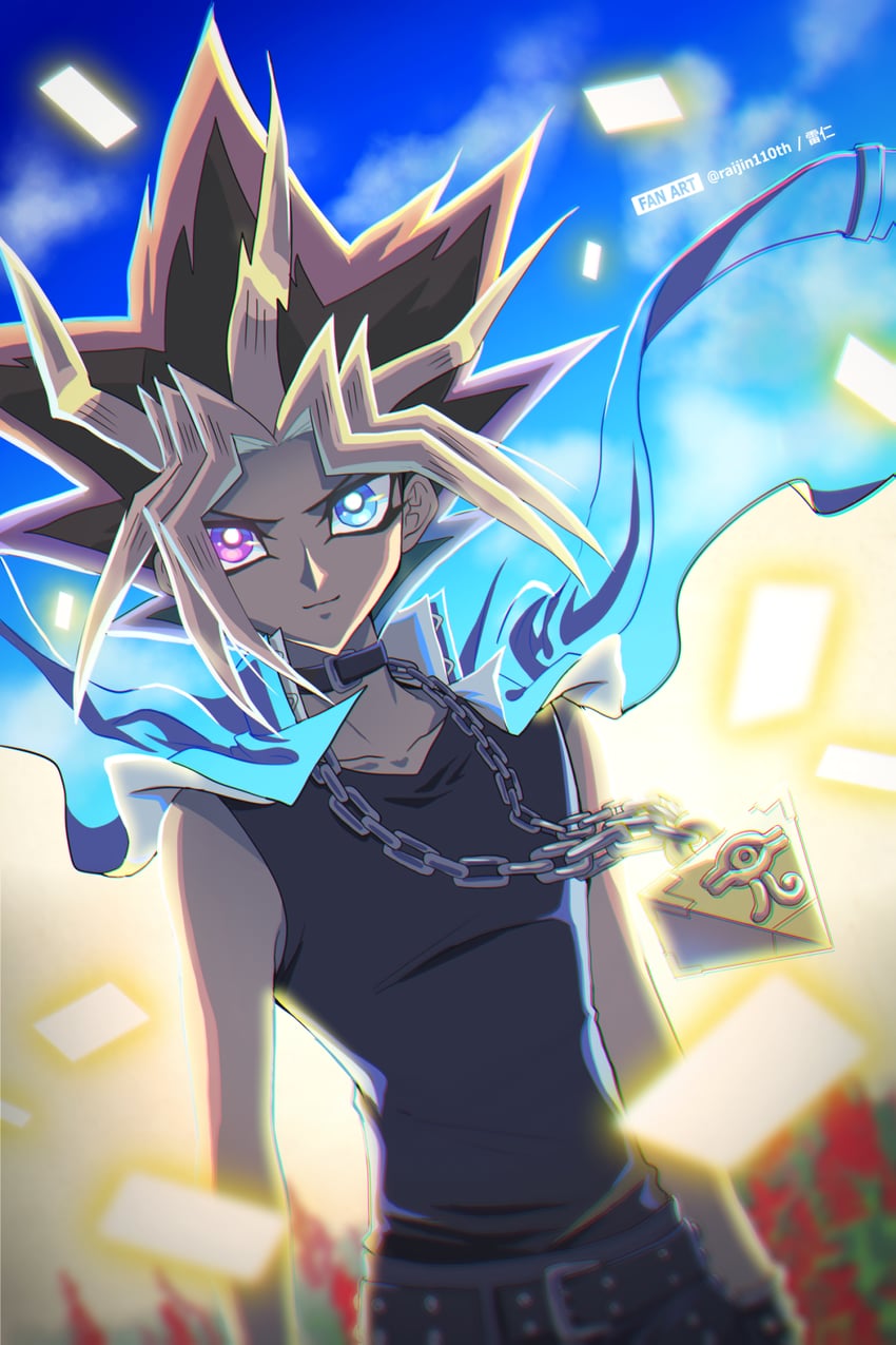 yami yugi (yu-gi-oh! and 1 more) drawn by raijin-bh