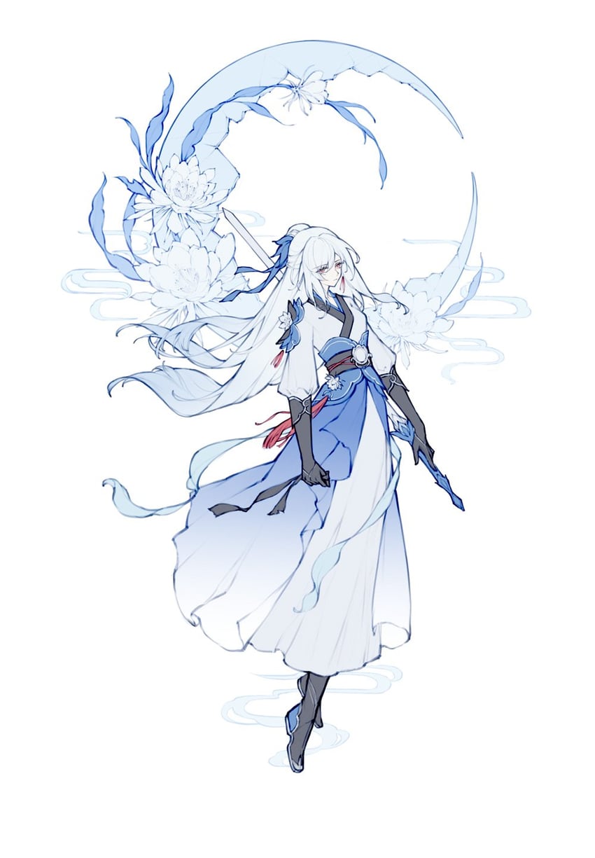 jingliu (honkai and 1 more) drawn by pang_yuyu
