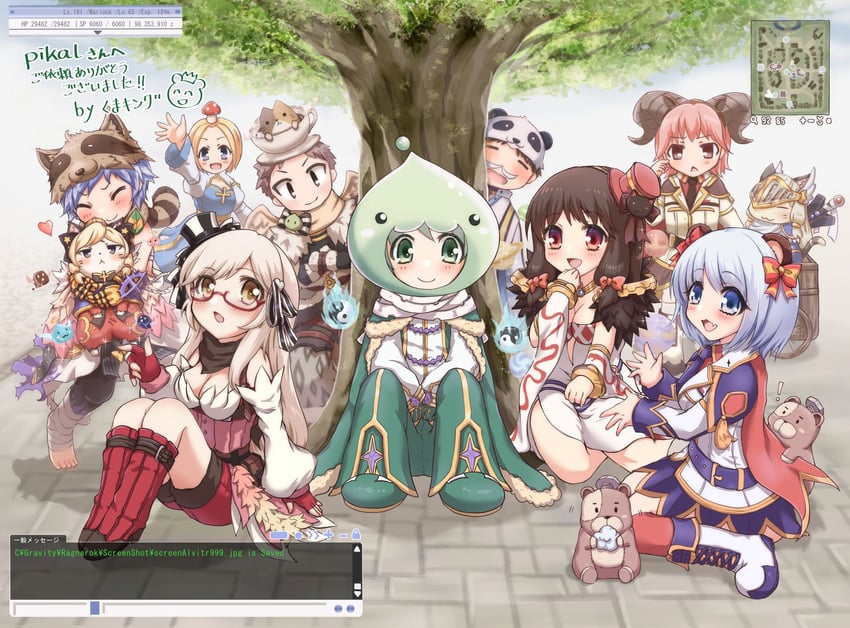 arch bishop, sorcerer, warlock, ranger, sura, and 7 more (ragnarok online) drawn by kuma_king