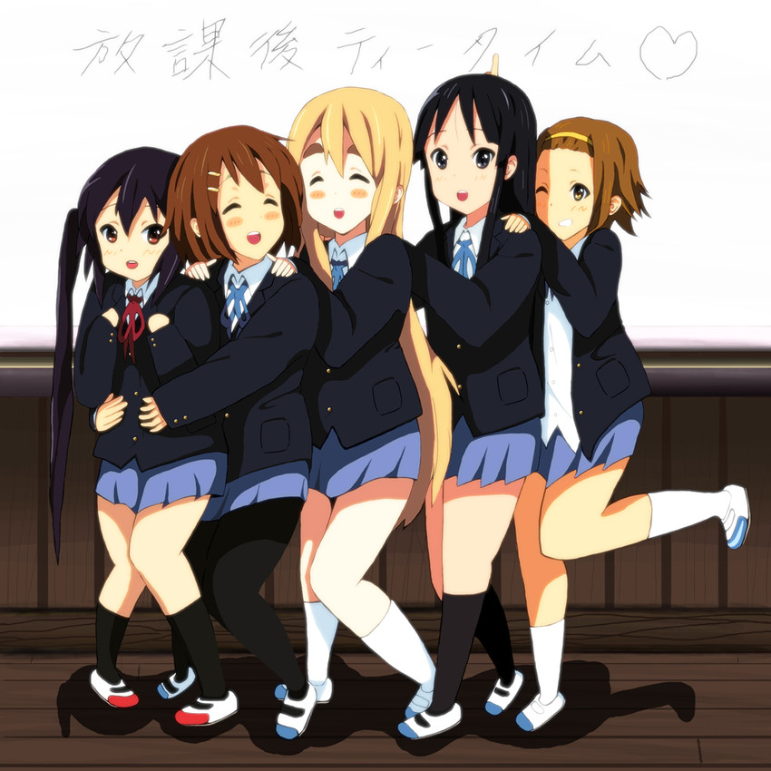akiyama mio, nakano azusa, hirasawa yui, tainaka ritsu, and kotobuki tsumugi (k-on!) drawn by kaiman
