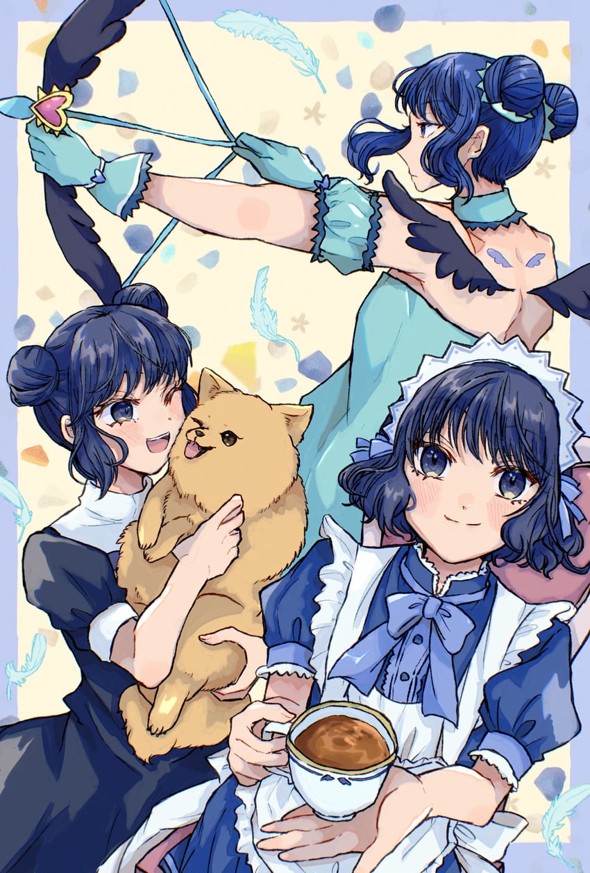 aizawa mint, mew mint, and mickey (tokyo mew mew) drawn by blueskytake