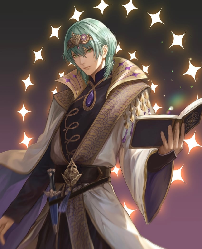male byleth (fire emblem and 2 more) drawn by wrainbow13