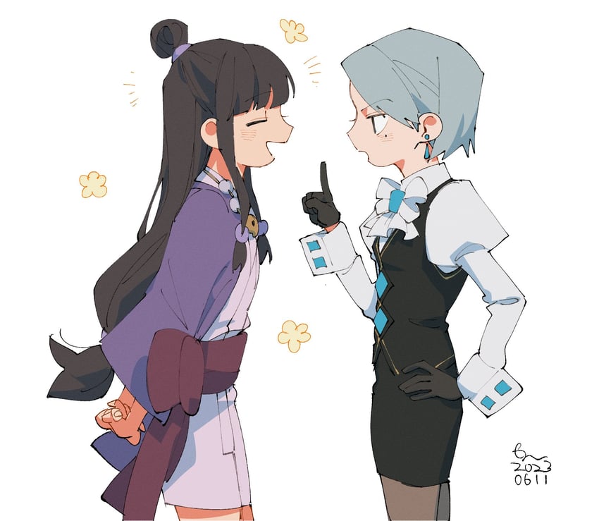 maya fey and franziska von karma (ace attorney) drawn by erm_nkcn