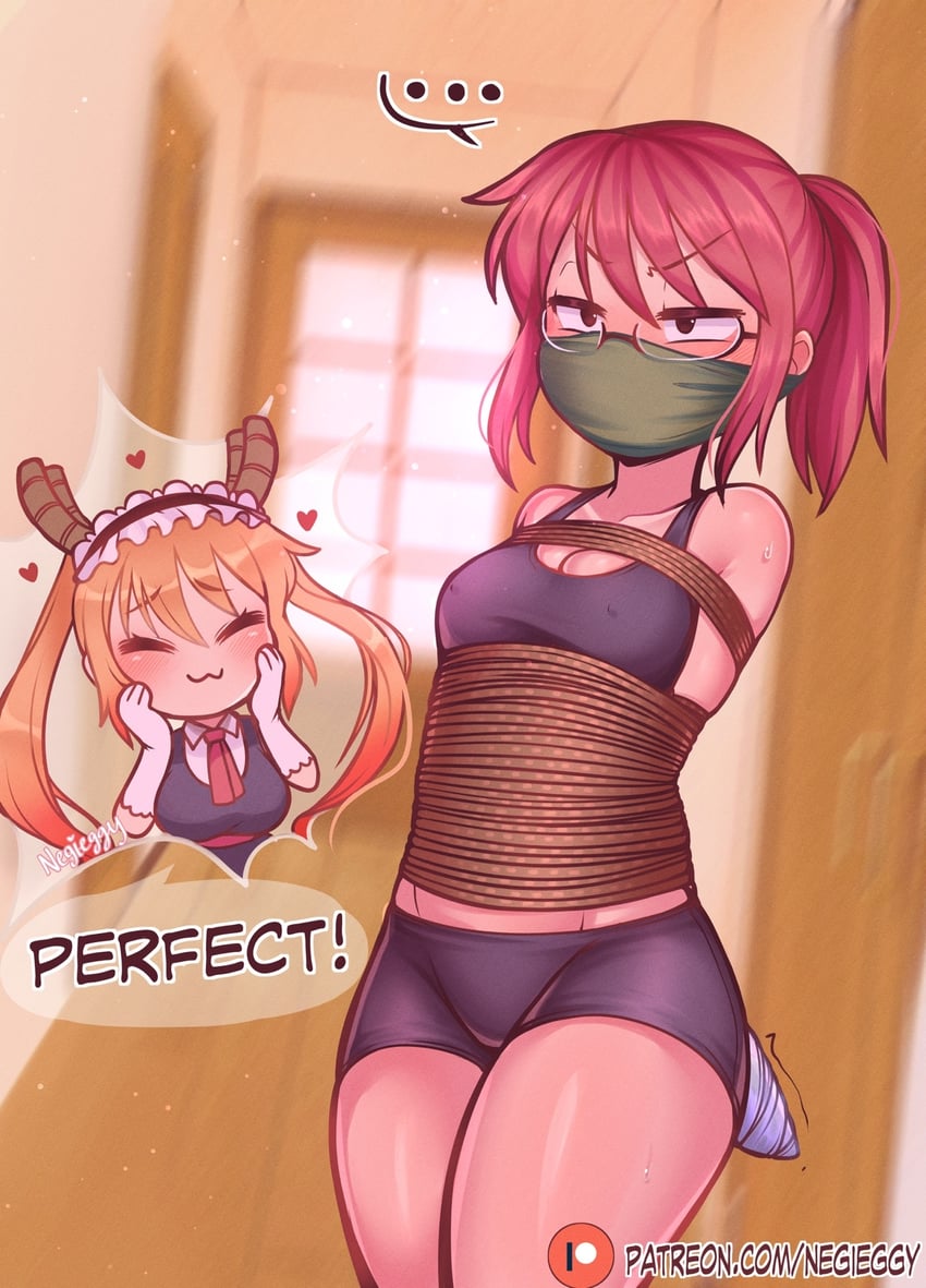 tohru and kobayashi (kobayashi-san chi no maidragon) drawn by negi_(liquidu)