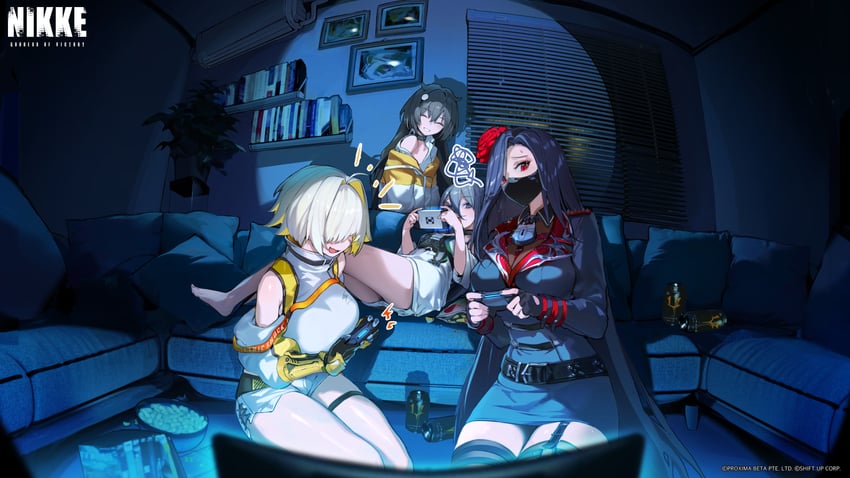 elegg, maiden, exia, and trony (goddess of victory: nikke)