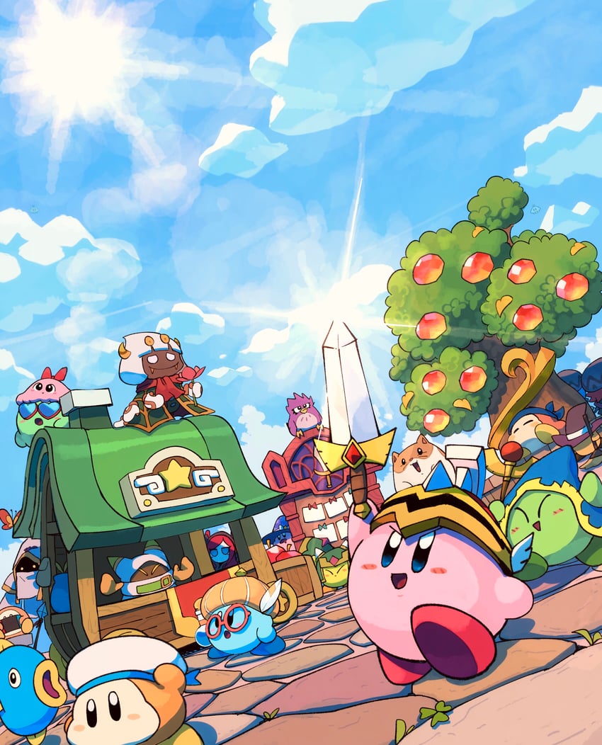 kirby, waddle dee, magolor, bandana waddle dee, taranza, and 16 more (kirby and 1 more) drawn by suyasuyabi