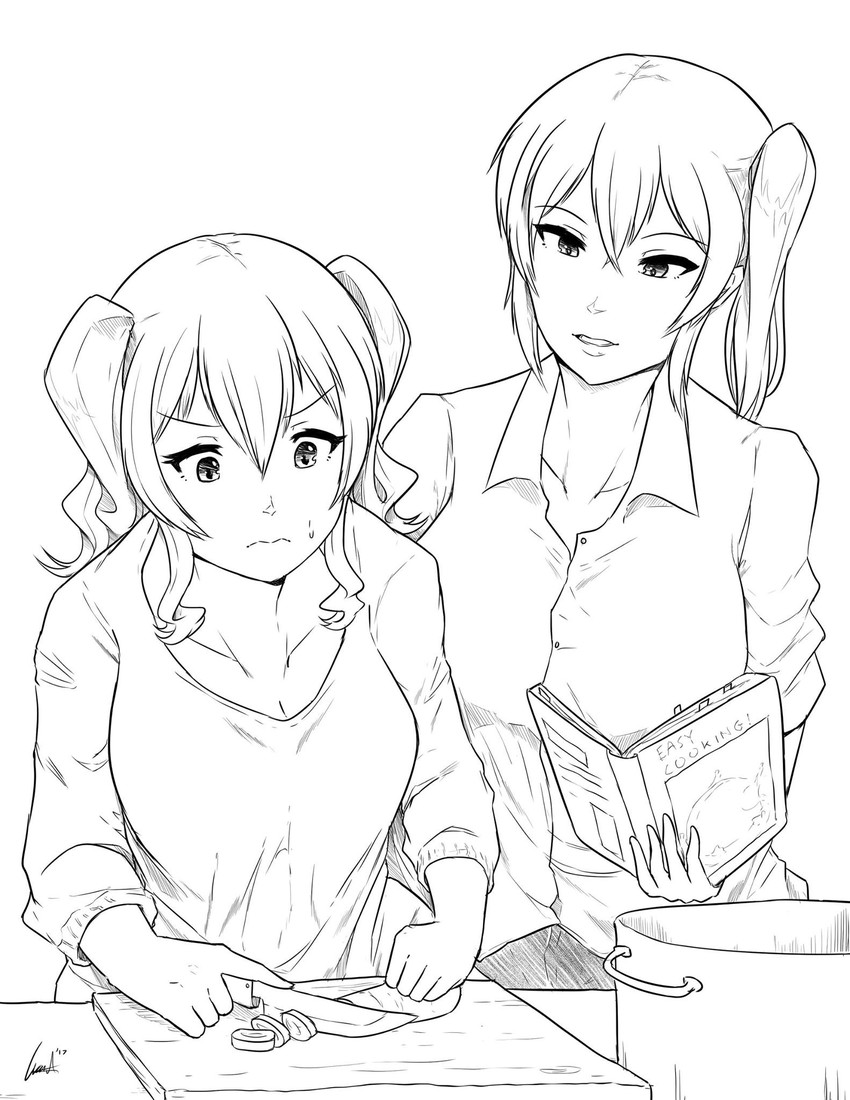 kaga and kashima (kantai collection) drawn by wangphing