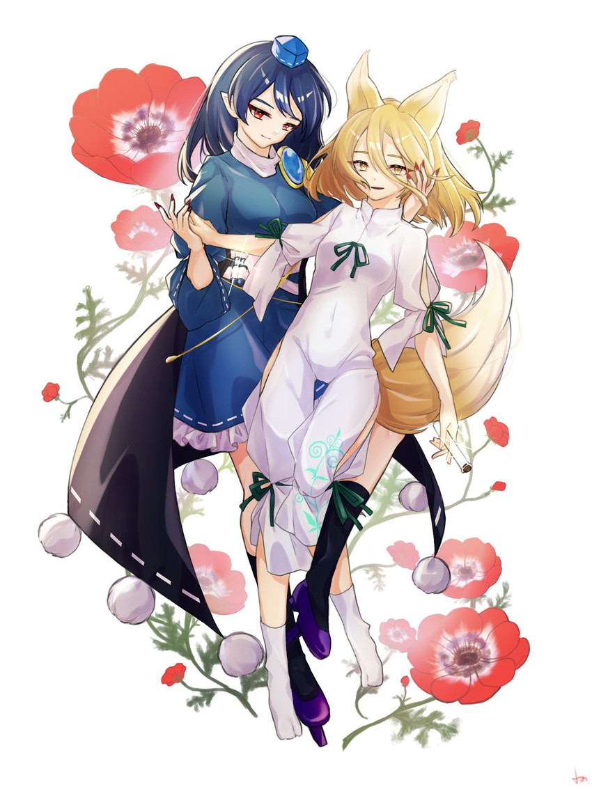 kudamaki tsukasa and iizunamaru megumu (touhou) drawn by komori_(komo_ricecake)