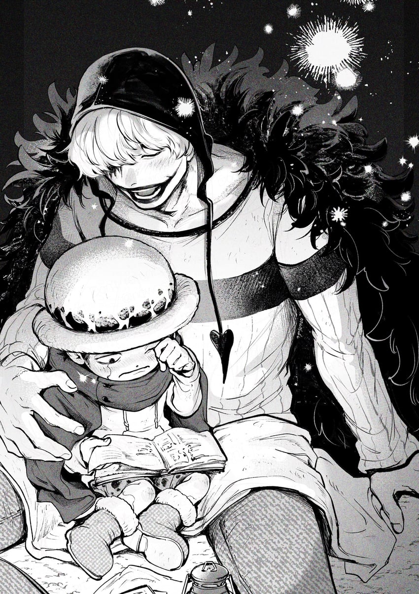 trafalgar law and donquixote rocinante (one piece) drawn by nowosuke