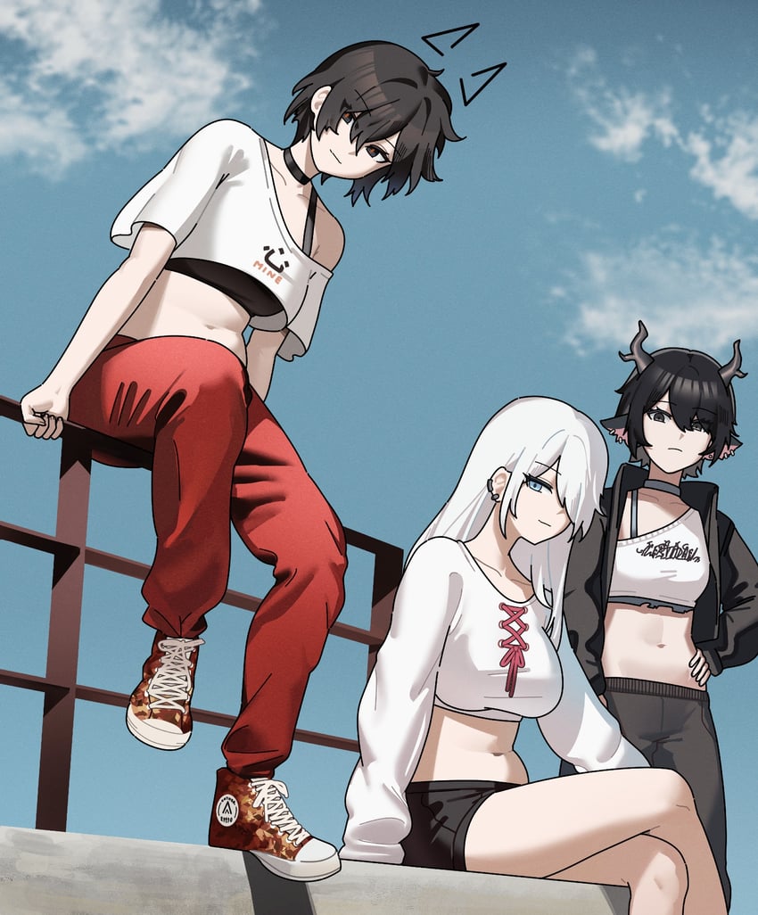 catherine, z-chan, and oaklyn (original) drawn by sedai