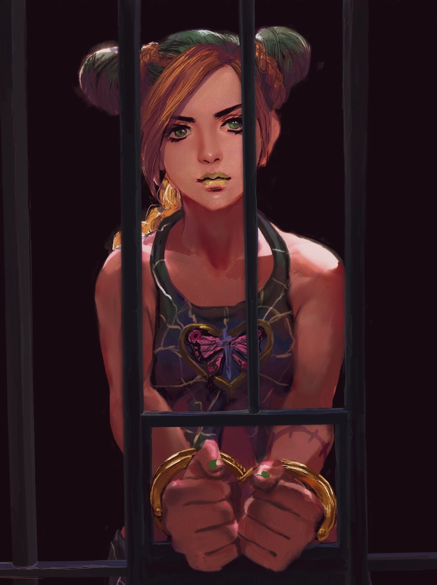 kujo jolyne (jojo no kimyou na bouken and 1 more) drawn by nucca_dzuke