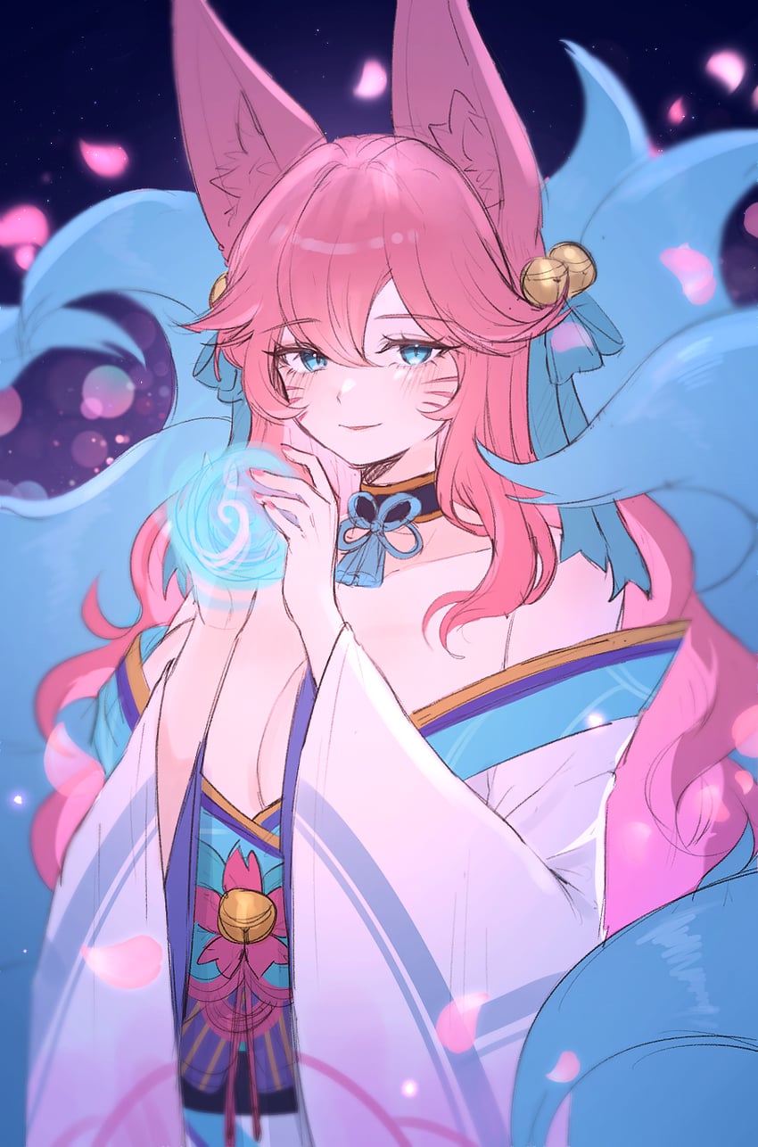 ahri and spirit blossom ahri (league of legends) drawn by hyeroin